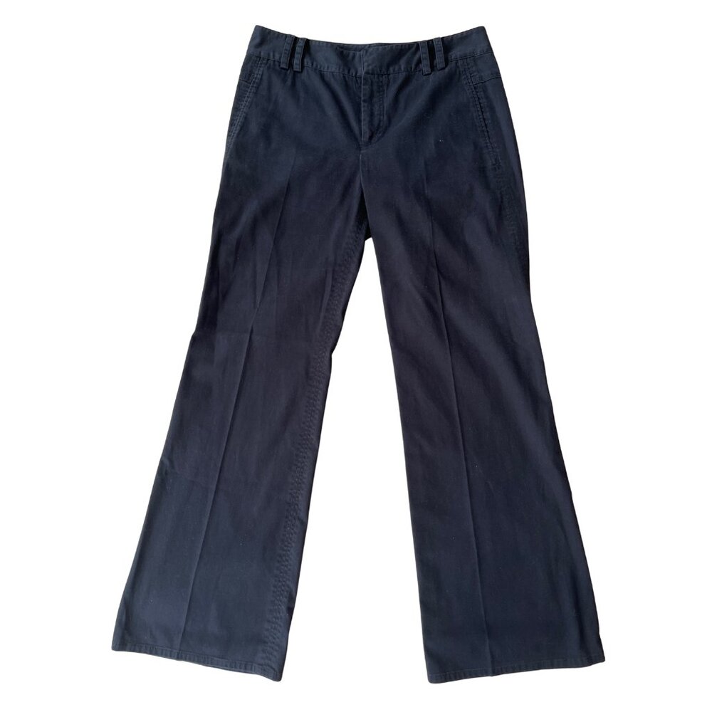Armani Exchange Women’s Black Wide Leg Dress Pants Size 12 Cotton Work Office